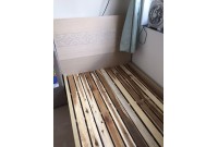 THANH LÝ GIƯỜNG NGỦ TRẮNG VÁN MDF, 1M